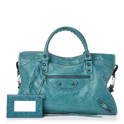 Balenciaga Agneau Classic Hardware City Bleu Paon 1 of 7