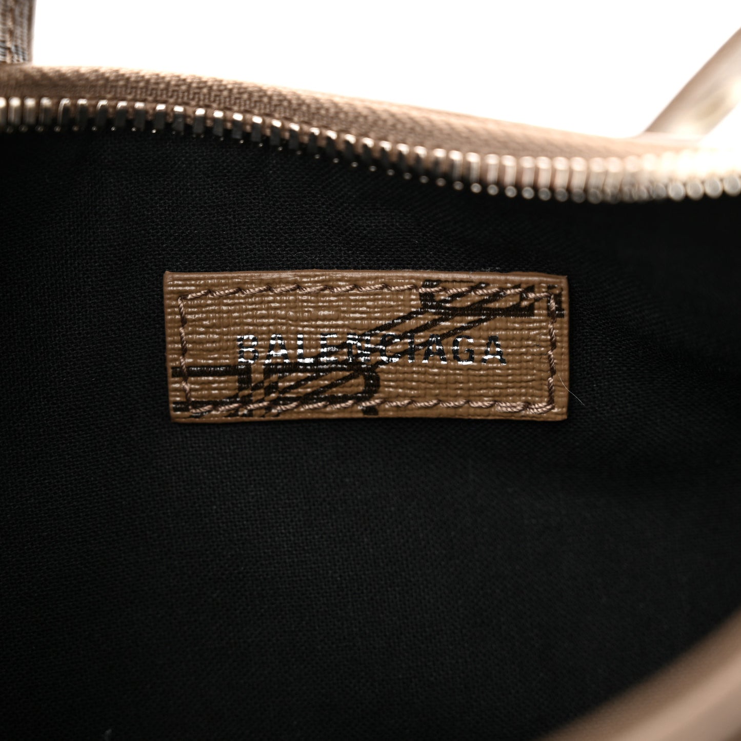 Coated Canvas BB Monogram Le Cagole Shoulder Bag XS Beige Brown