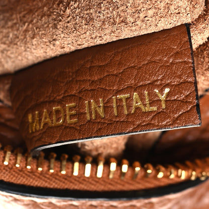 Valentino Garavani Raffia Grained Calfskin Medium Rockstud Vlogo Tote Naturale 8 of 14