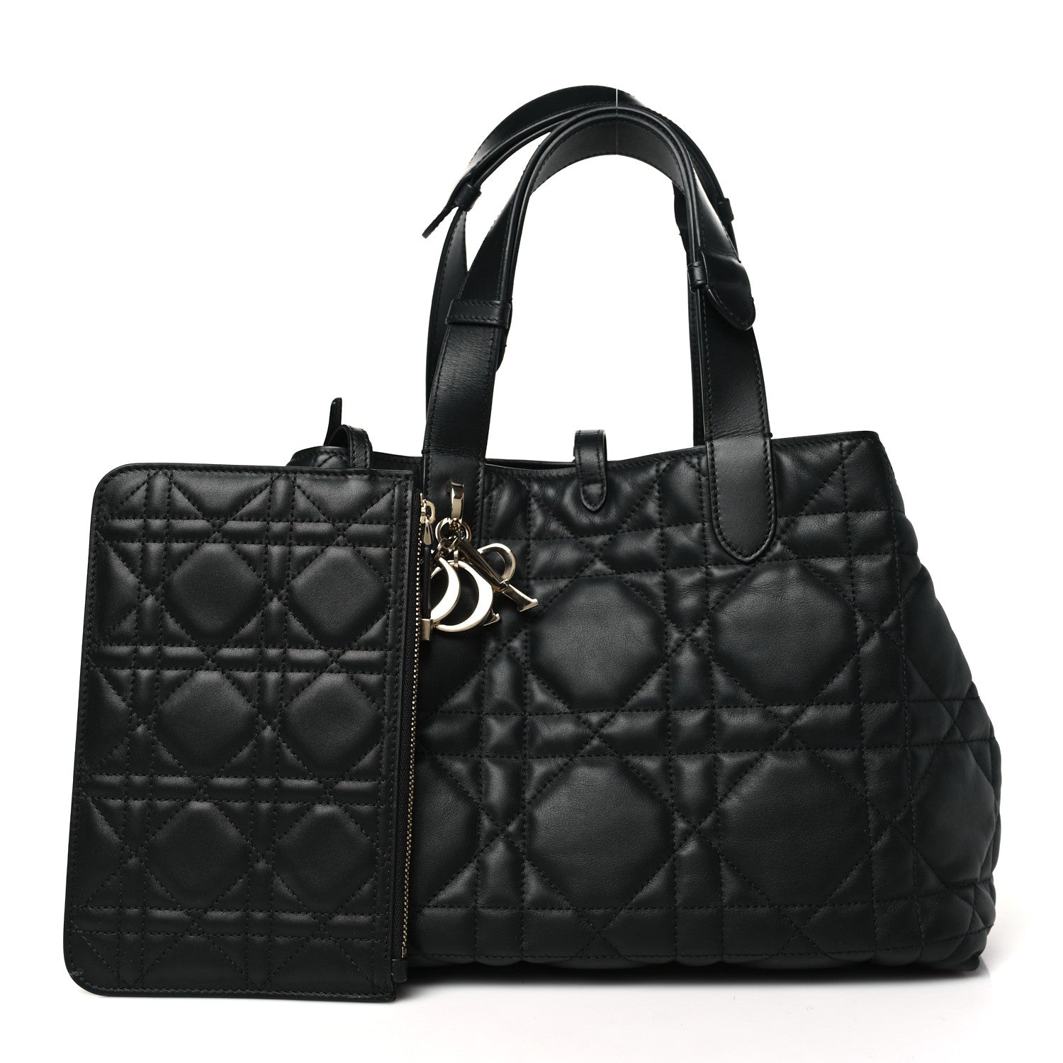 Christian Dior Calfskin Macrocannage Medium Toujours Black 3 of 11