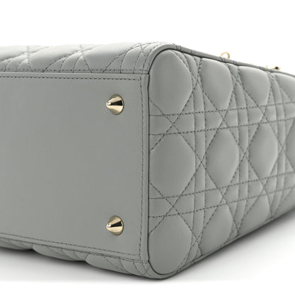 Christian Dior Lambskin Cannage Medium Lady Dior Stone Gray 10 of 10