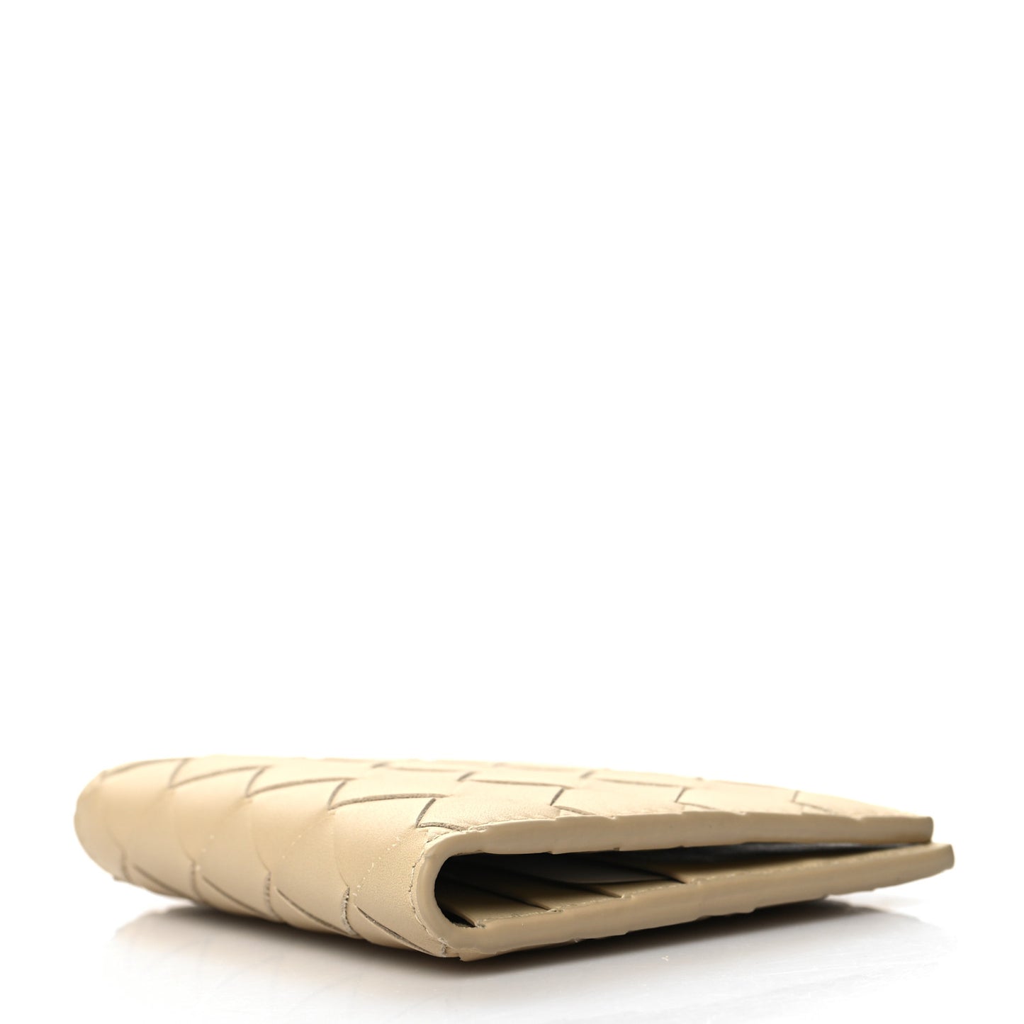 Nappa Maxi Intrecciato Bi-Fold Wallet Beige