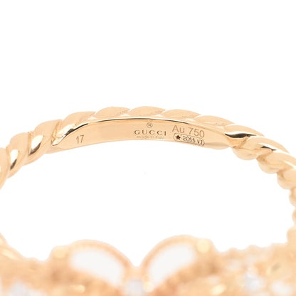 Gucci 18K Yellow Gold Diamond Butterfly Ring 57 8 4 of 5