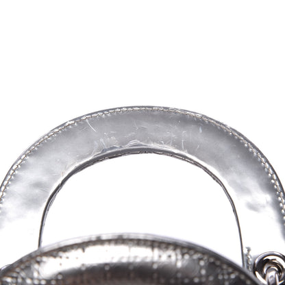 Christian Dior Metallic Patent Micro-Cannage Mini Lady Dior Silver 7 of 9