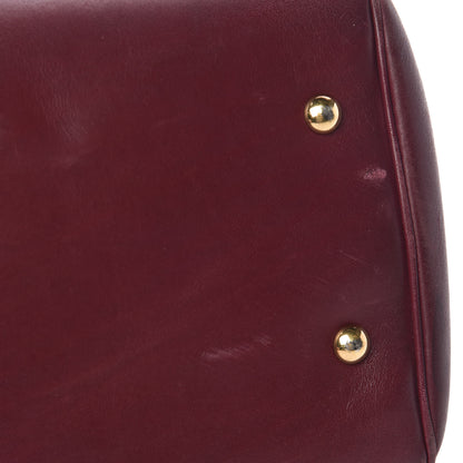 Gucci Calfskin Duilio Brogue Top Handle Bag Burgundy 17 of 22