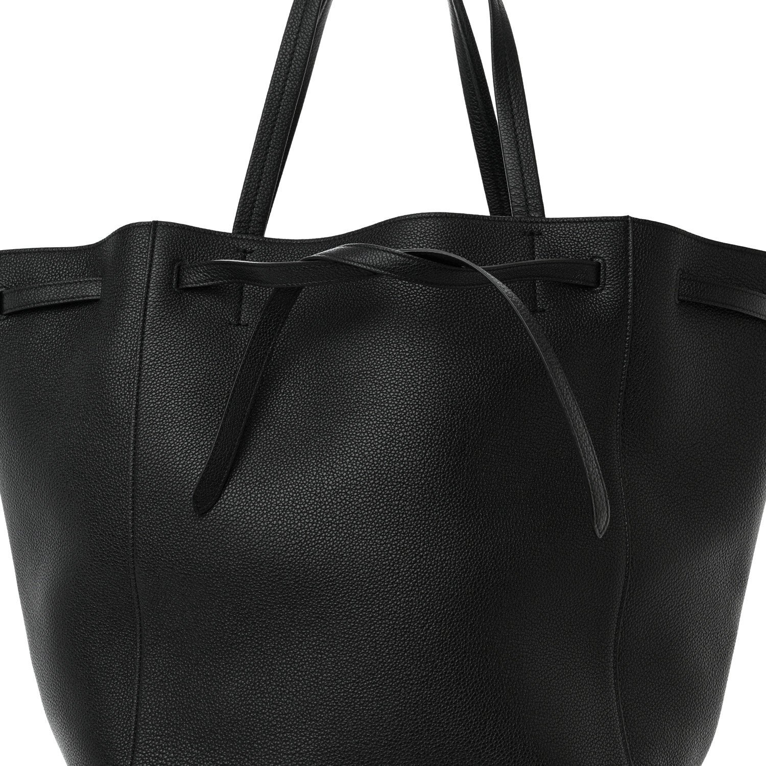 Celine Soft Grained Calfskin Medium Belt Cabas Phantom Black 8 of 10