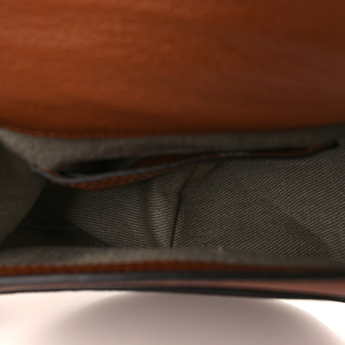 Grained Calfskin Small Marcie Saddle Bag Tan