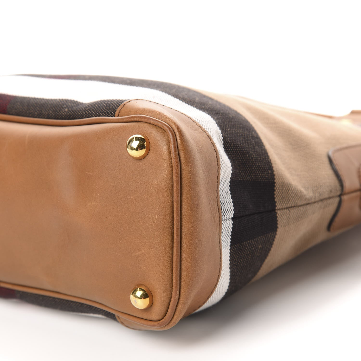 Burberry Canvas Mega Check Calfskin Medium Bloomsbury Saddle Brown 7 of 12