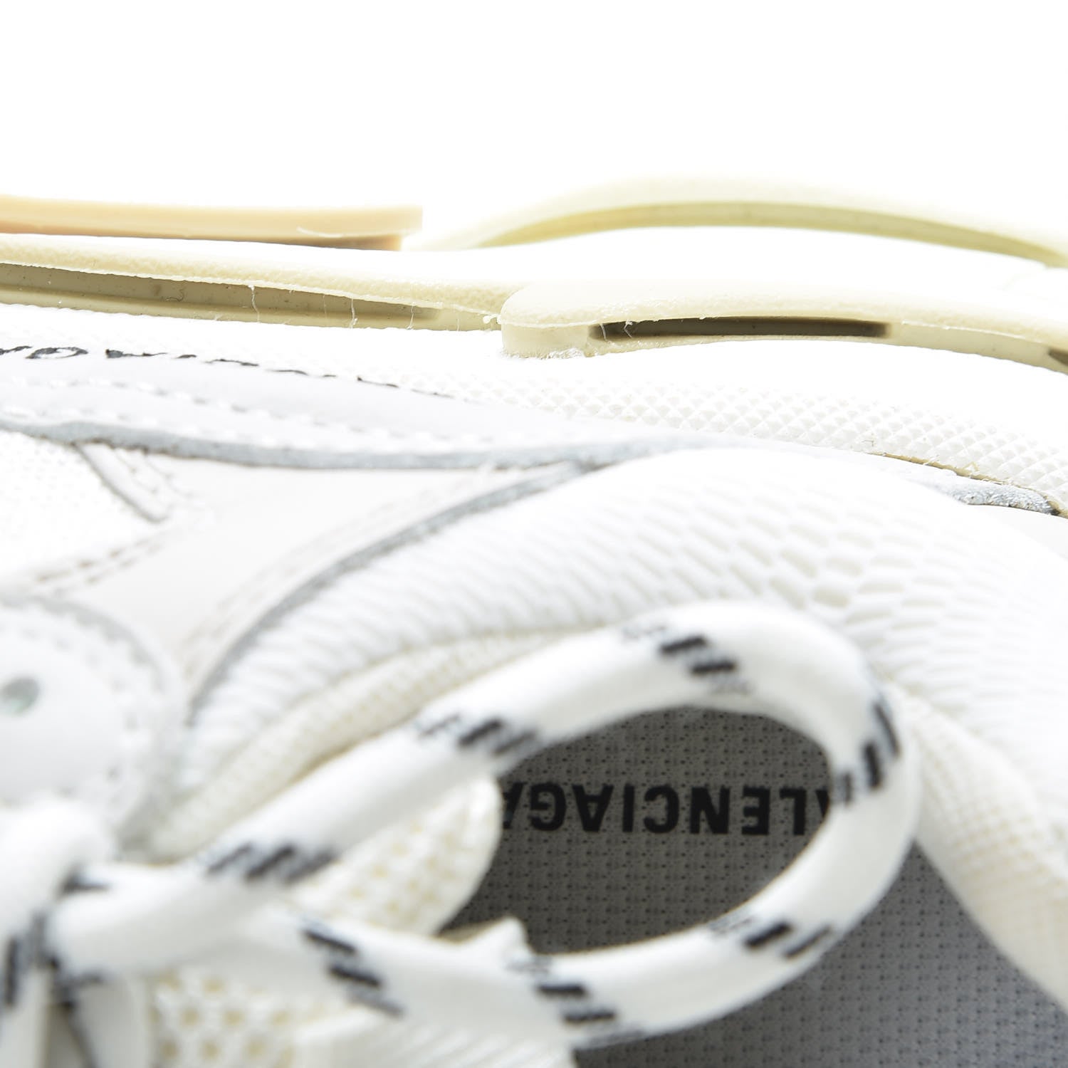Balenciaga Fabric Mesh Womens Triple S Sneakers 37 White 8 of 9