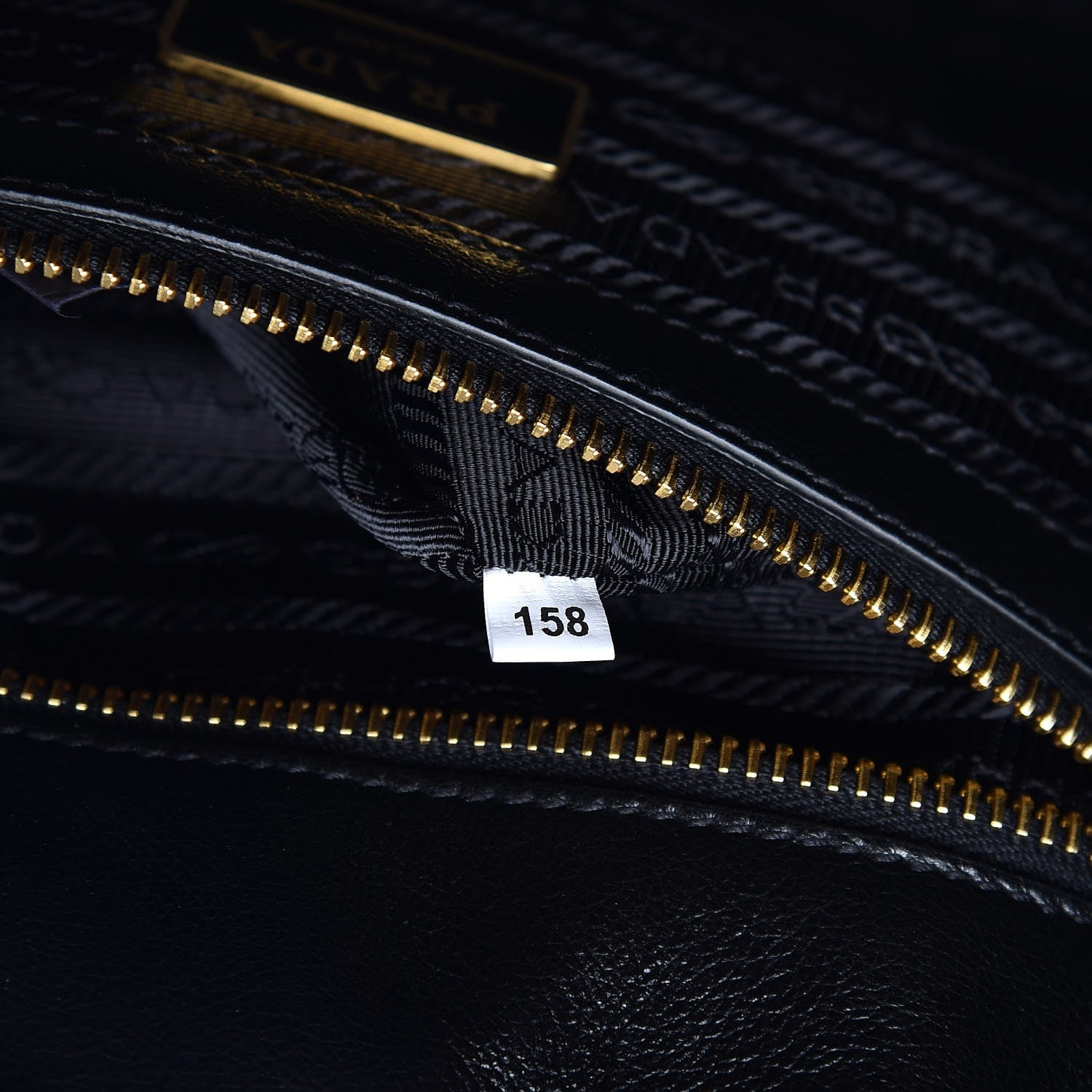 Prada Glace Calf Twin Pocket Tote Black 8 of 8