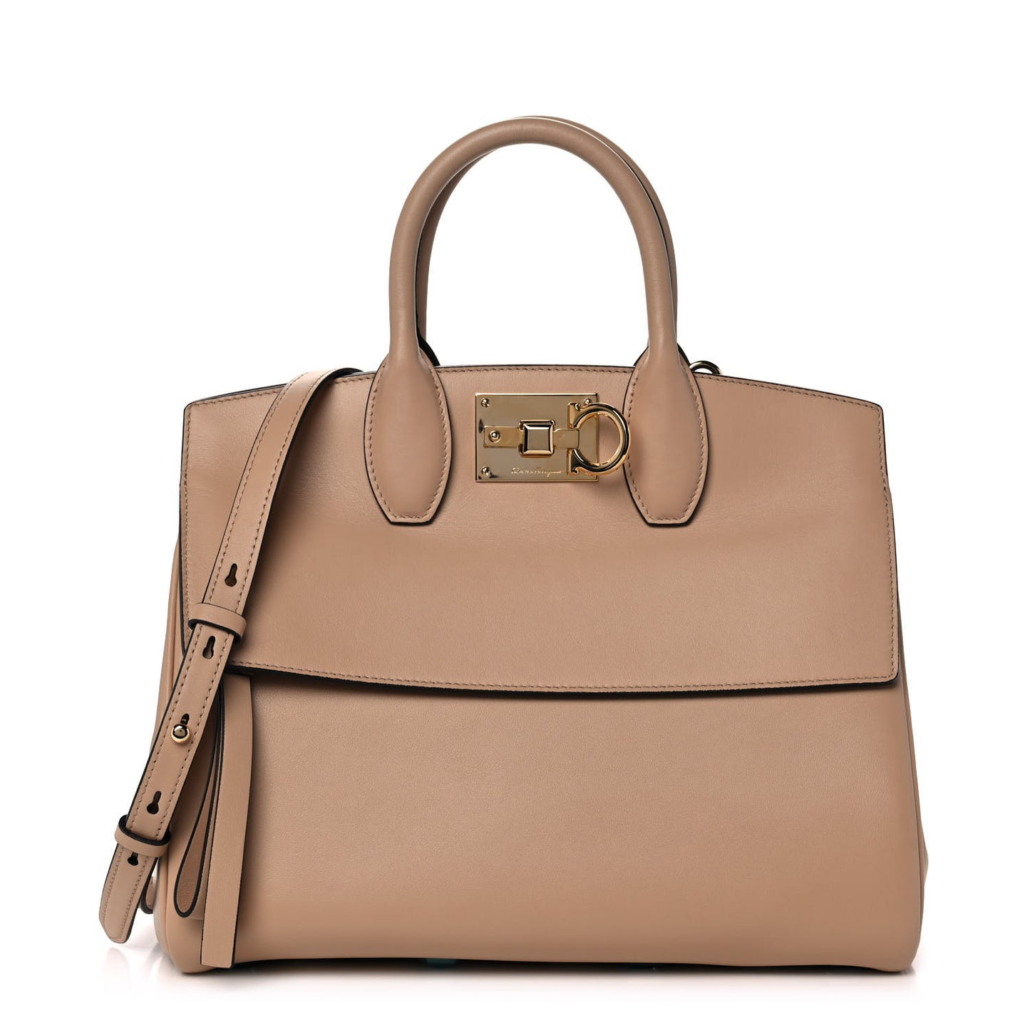 Calfskin Medium Studio Bag Almond