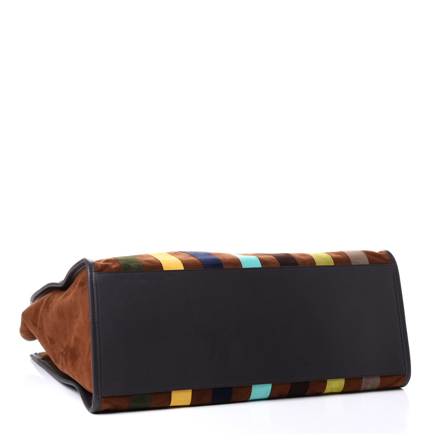 Fendi Suede Striped Fendi Sunshine Shopper Tote Brown Multicolor 3 of 4