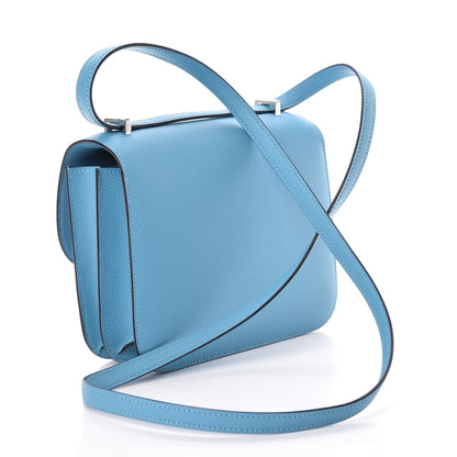 Hermes Epsom Constance 18 Bleu Du Nord Rouge De Coeur 3 of 22