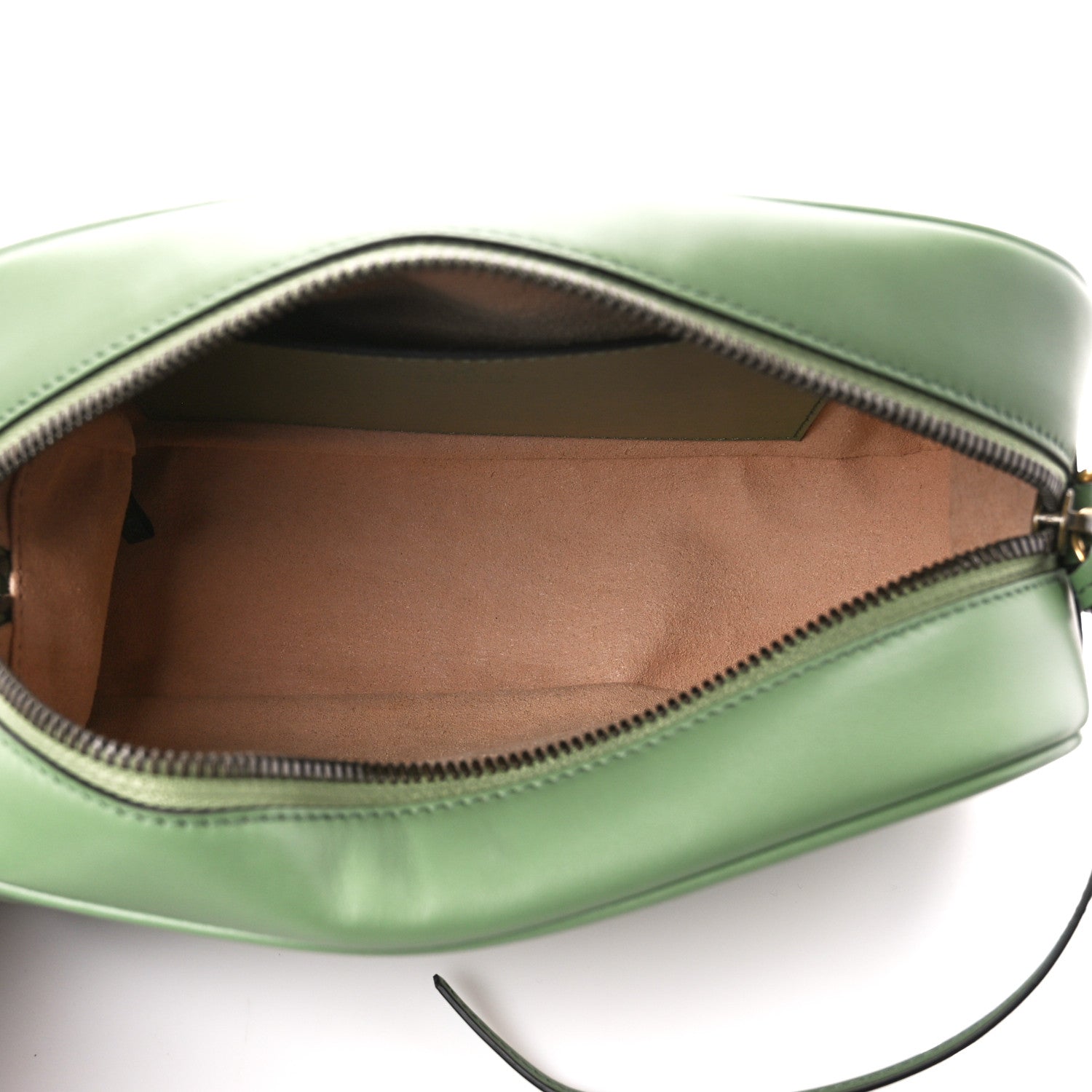Gucci Calfskin Matelasse Chevron Small GG Marmont Chain Shoulder Bag Salamander Green 5 of 10