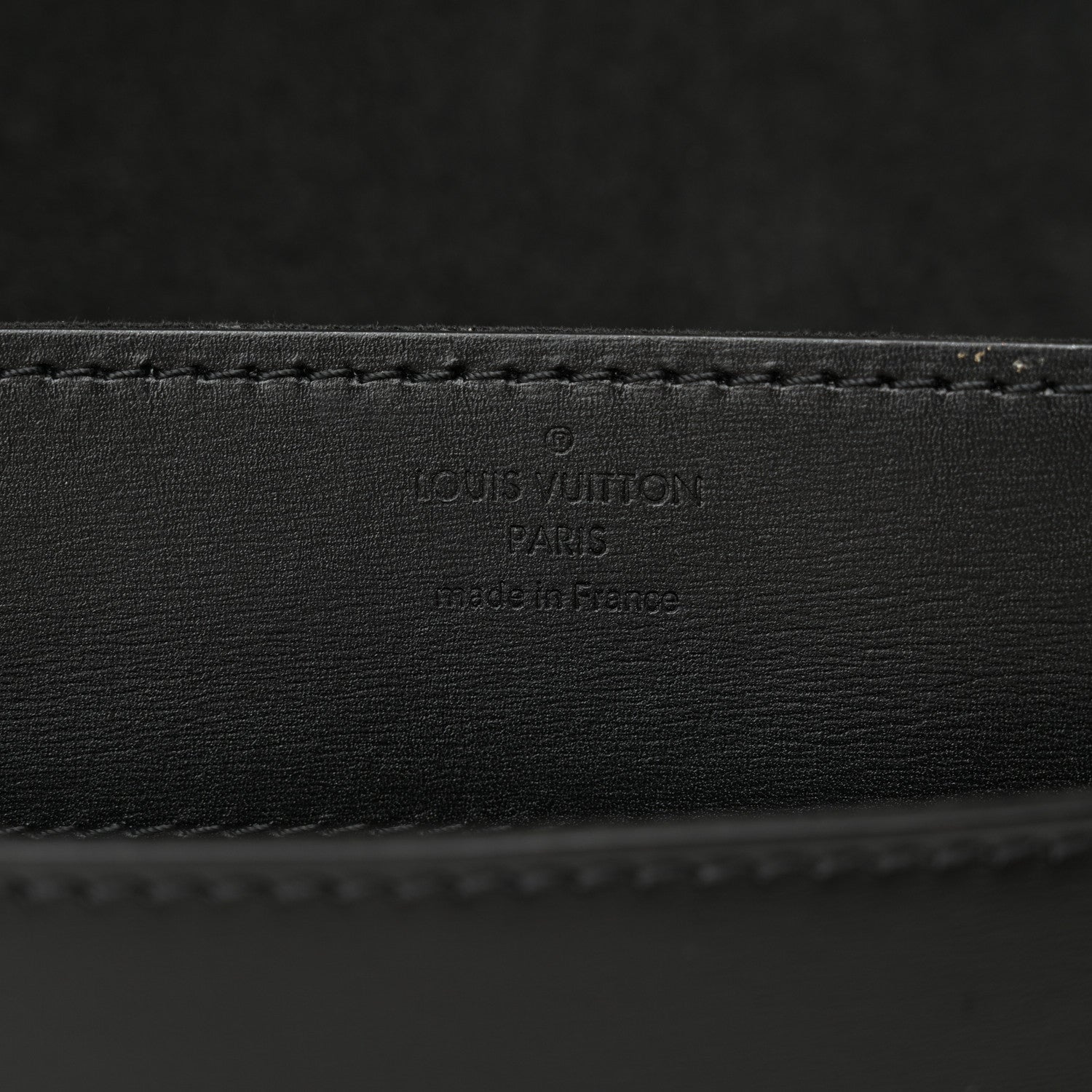Louis Vuitton Calfskin Fleur De Lys Pochette Chain Louise Black 6 of 12