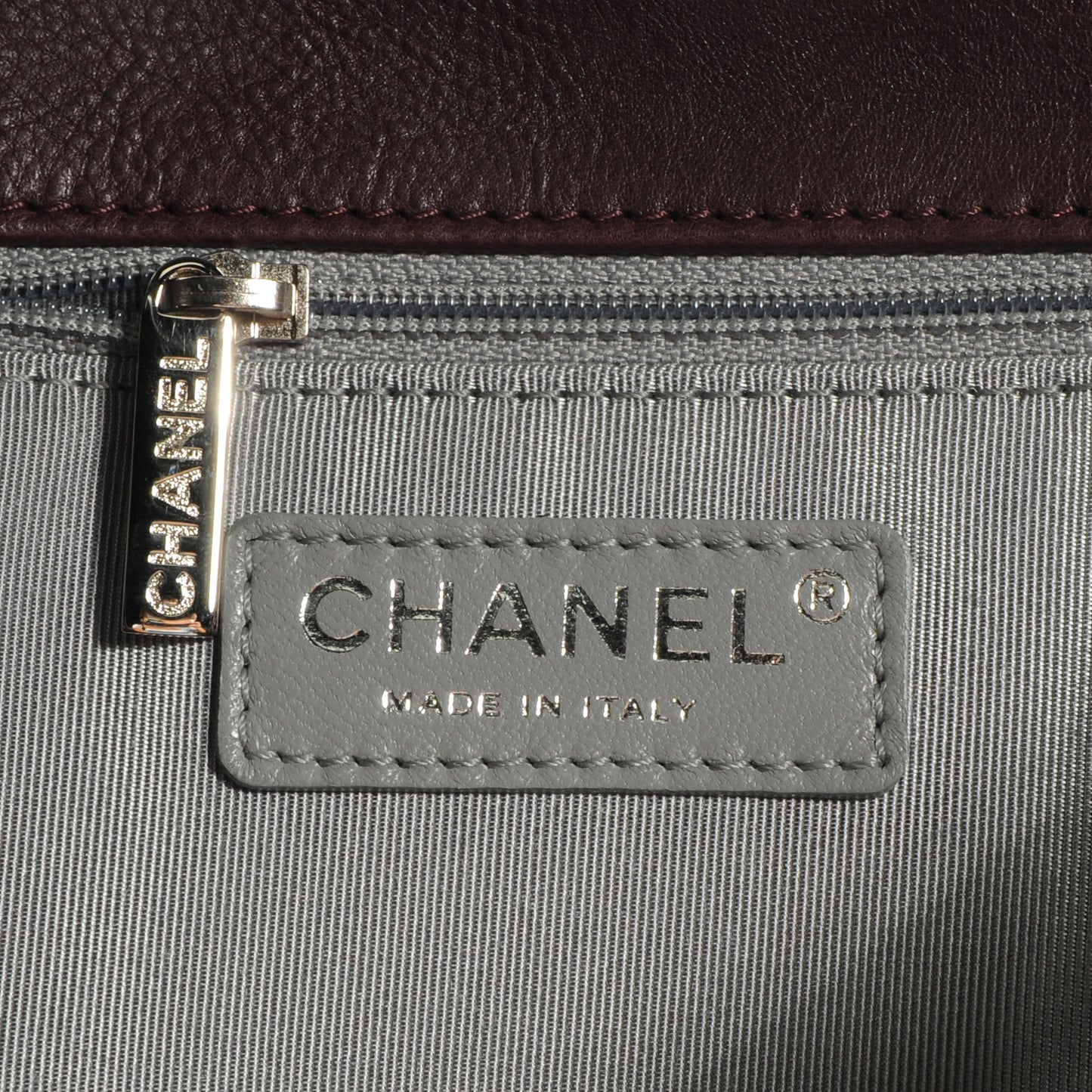 Calfskin Coco Bengal Accordion Flap Plum