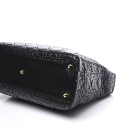 Christian Dior Lambskin Cannage Large Lady Dior Black 6 of 9