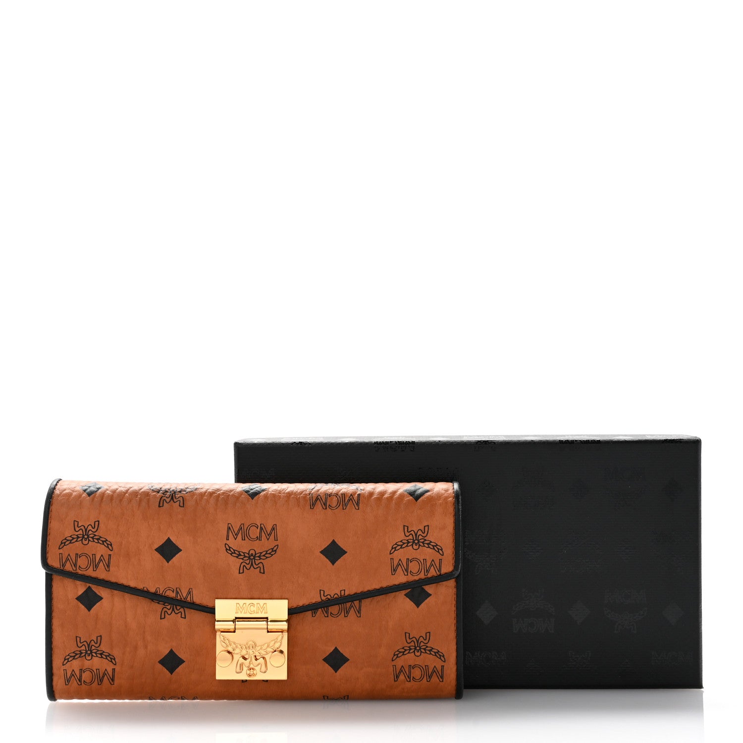 MCM Visetos Patricia Wallet On Chain Cognac 9 of 9