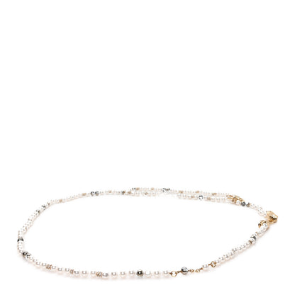 Chanel Pearl Crystal Charms CC Belt Gold Pearly White 2 of 3