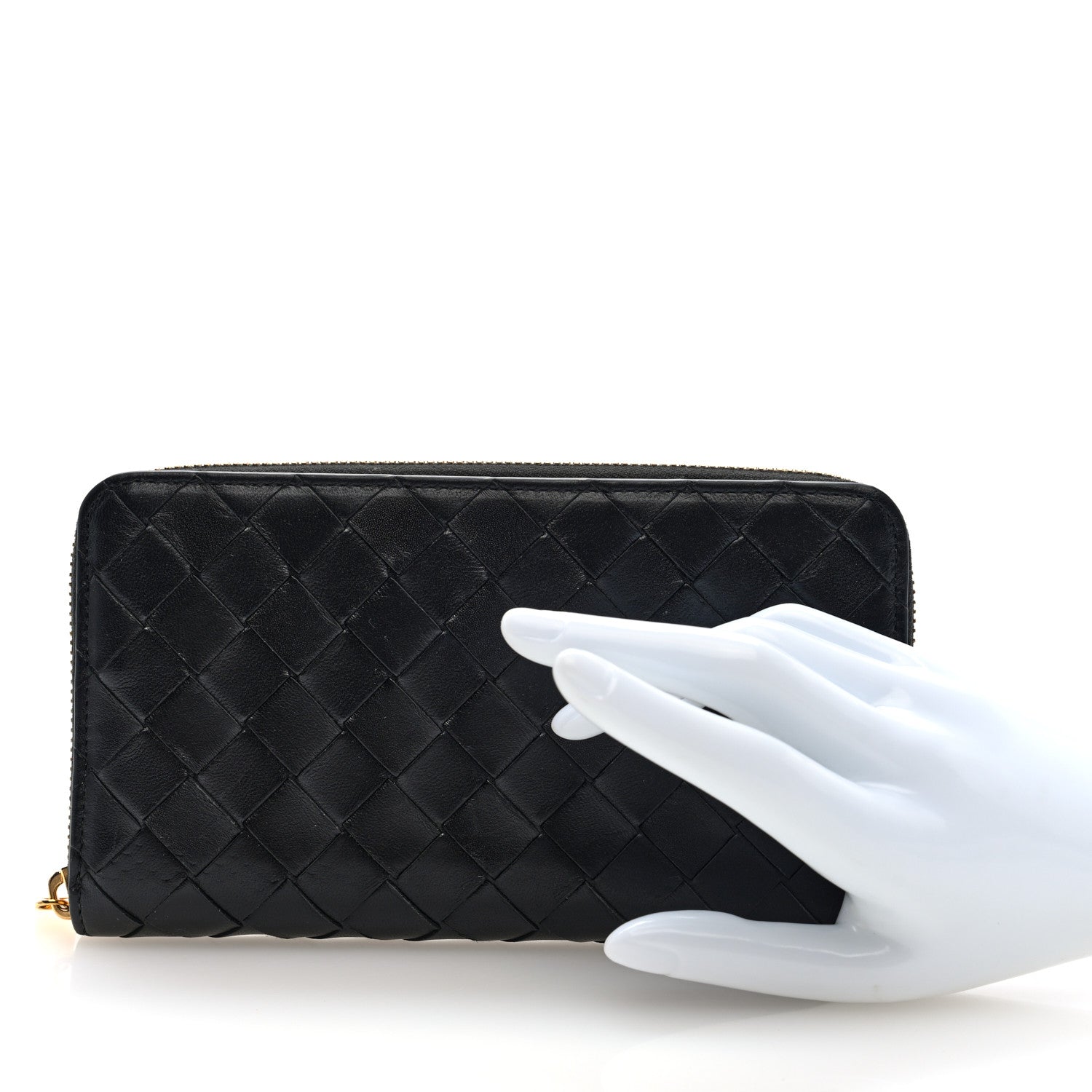 Bottega Veneta Nappa Intrecciato Zip Around Wallet Black 2 of 6