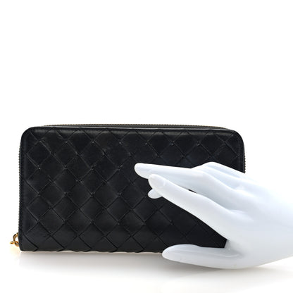 Bottega Veneta Nappa Intrecciato Zip Around Wallet Black 2 of 6