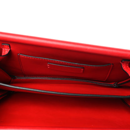 Valentino Garavani Nappa Crystal Embellished Clutch With Chain Red 5 of 9