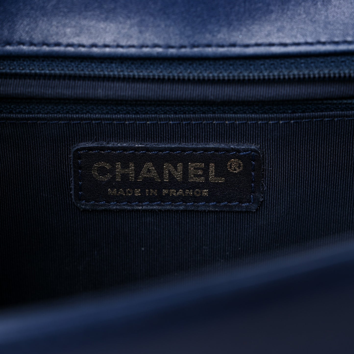 Lambskin Quilted New Medium Boy Flap Dark Blue