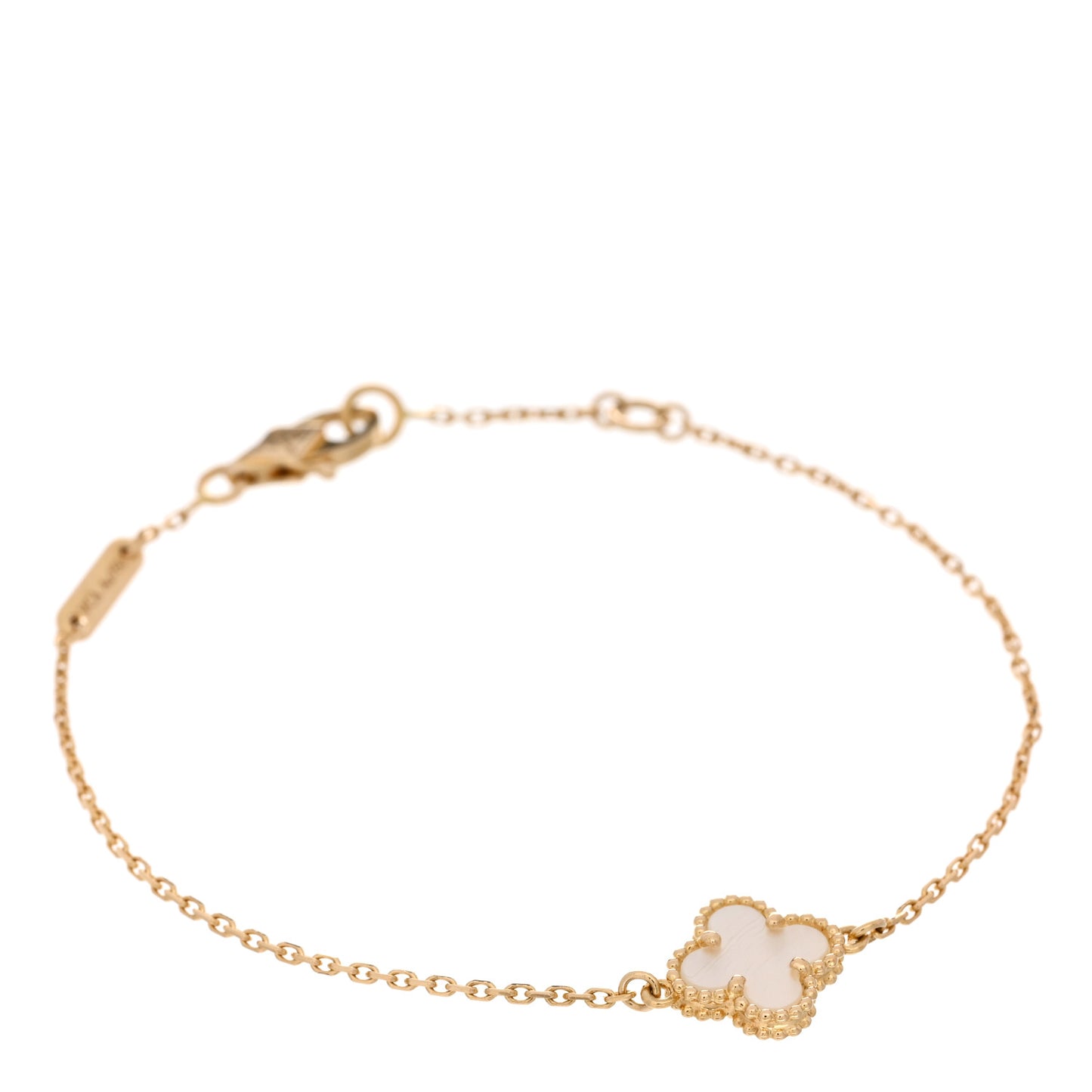 18K Yellow Gold Mother of Pearl Sweet Alhambra Bracelet