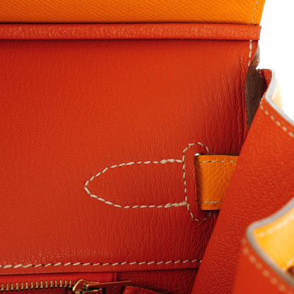 Hermes Epsom Candy Birkin 35 Jaune D'Or Feu 15 of 26