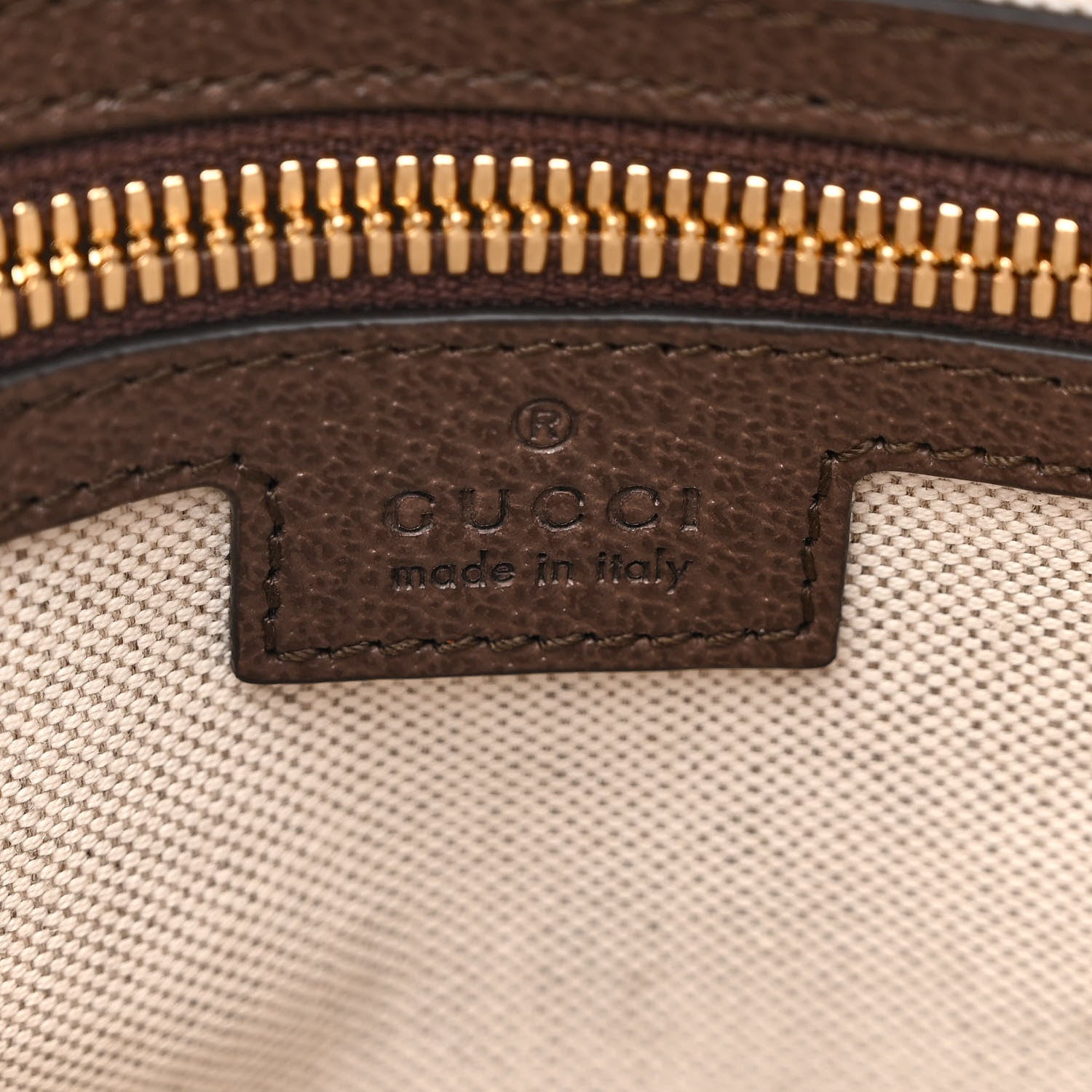 Gucci Monogram Jumbo GG Textured Dollar Calfskin Web Wristlet Messenger Bag Camel Ebony New Acero 6 of 11