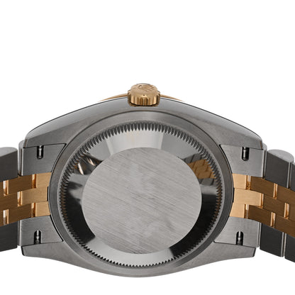 Rolex Stainless Steel 18K Yellow Gold Diamond 36mm Oyster Perpetual Datejust Watch Silver Roman 126233 4 of 5