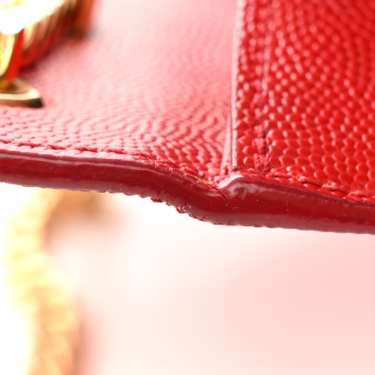 Saint Laurent Grain De Poudre Small Monogram Kate Satchel Red 10 of 12