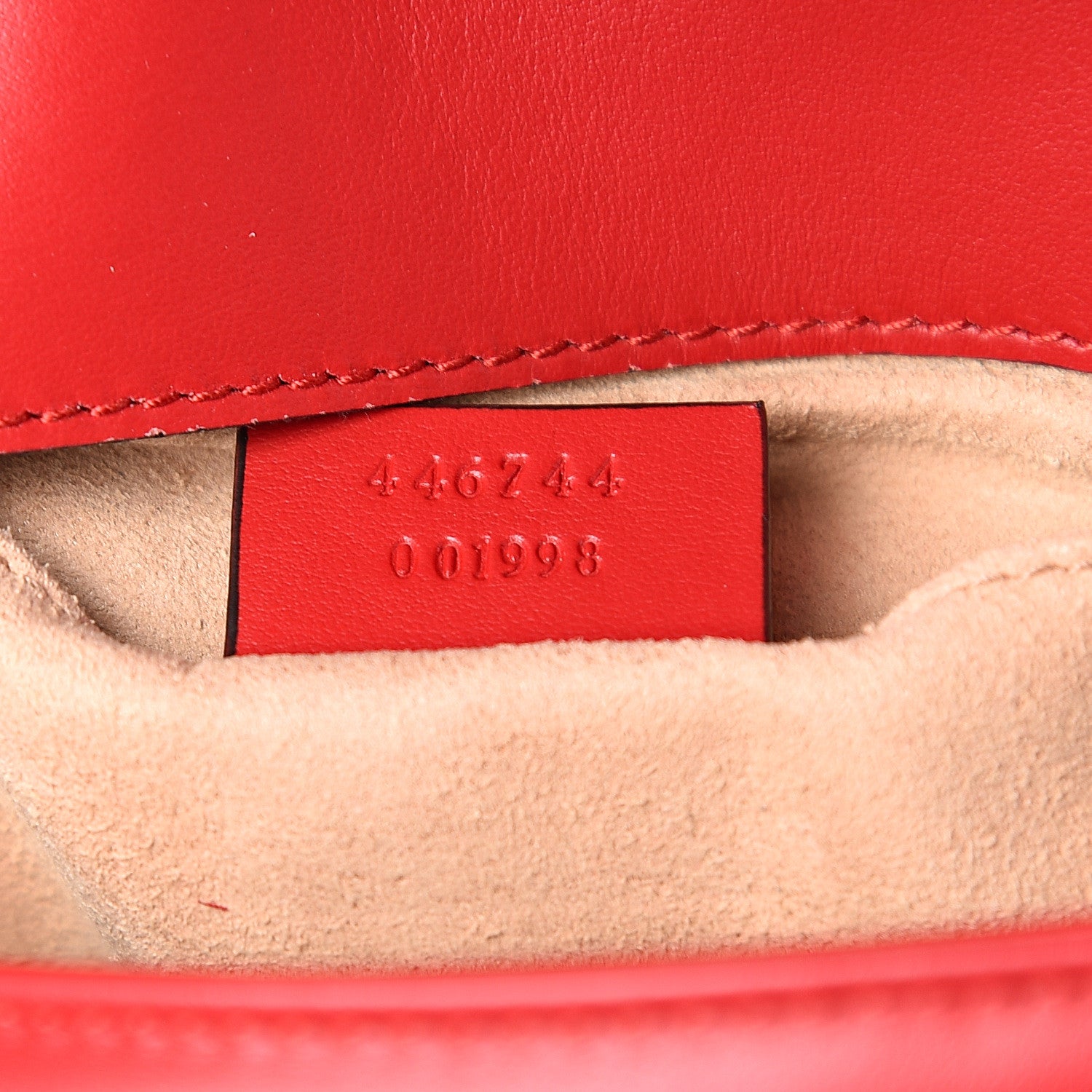 Gucci Calfskin Matelasse Mini GG Marmont Shoulder Bag Hibiscus Red 6 of 9