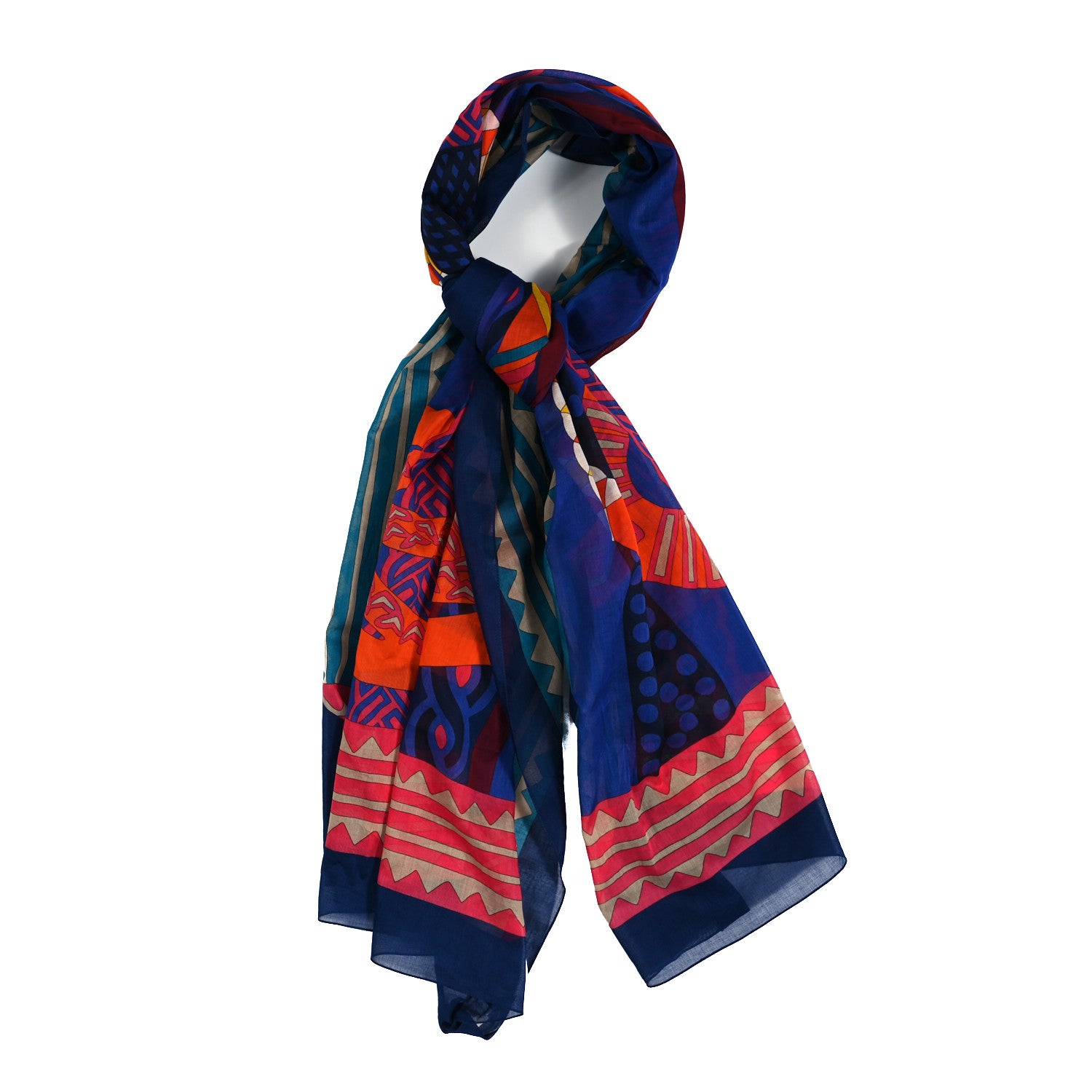 Hermes Cotton Fantaisie d'Etriers Beach Pareo Bleu Outremer 1 of 3