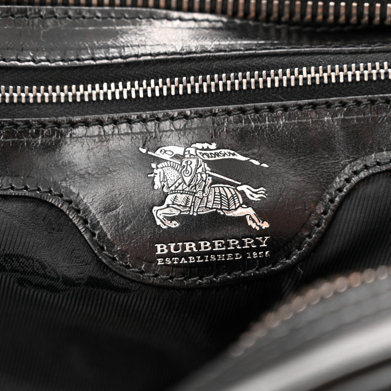 Burberry Prorsum Calfskin Studded Knight Satchel Black 8 of 16