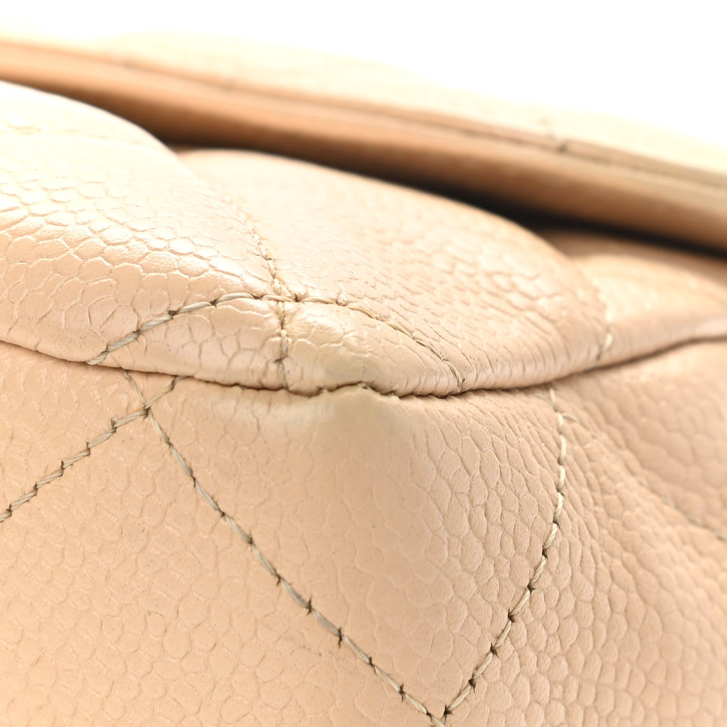 Chanel Caviar Quilted Jumbo Single Flap Beige Clair 11 of 13