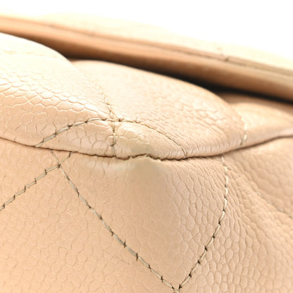 Chanel Caviar Quilted Jumbo Single Flap Beige Clair 11 of 13