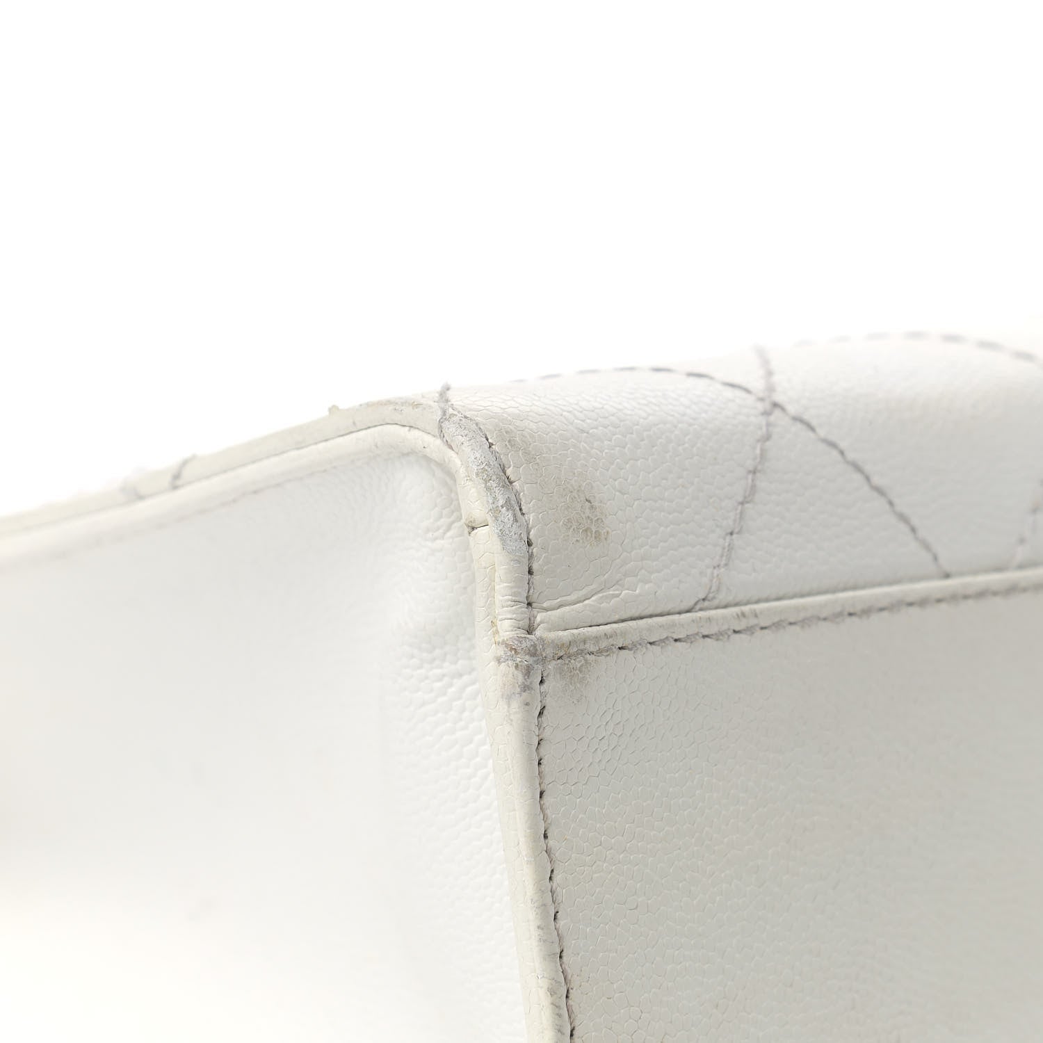 Chanel Caviar Stitched Shoulder Bag White 9 of 27