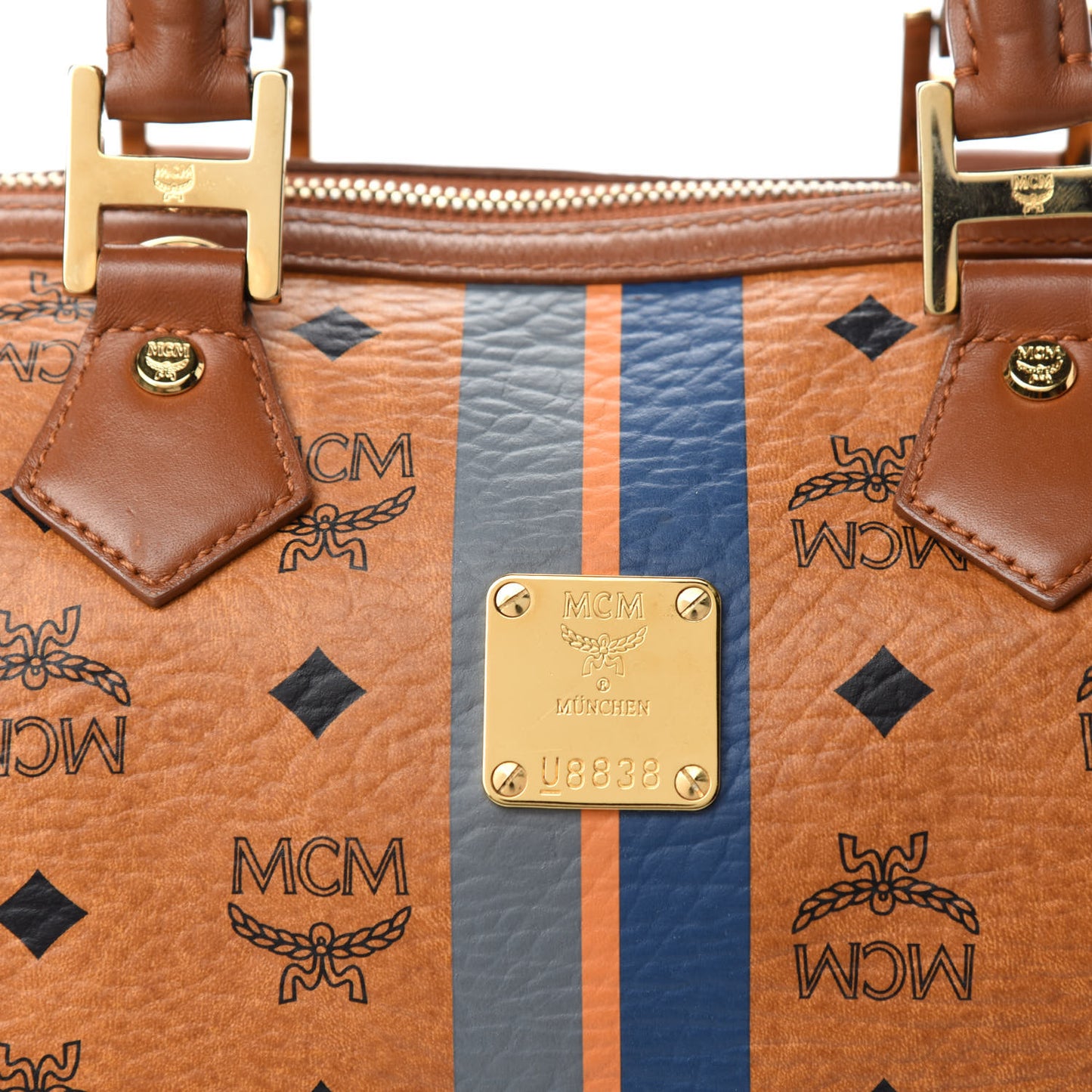 Visetos Dog Bone Boston Bag Cognac
