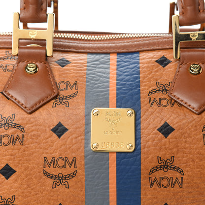 MCM Visetos Dog Bone Boston Bag Cognac 14 of 14