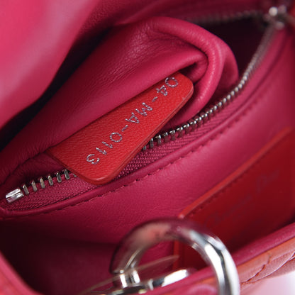 Christian Dior Lambskin Cannage Mini Tri-Color Lady Dior Pink 7 of 12