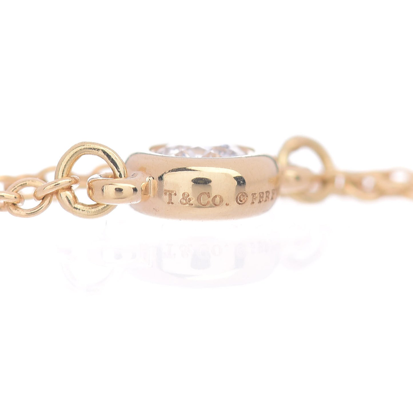 18K Yellow Gold Diamond .07ct Elsa Peretti Diamonds By The Yard Ring 52 6