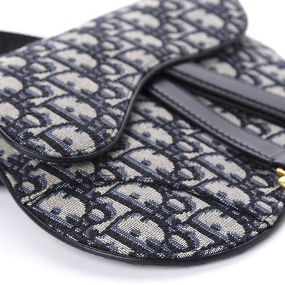 Christian Dior Oblique Saddle Belt Bag Blue 9 of 12