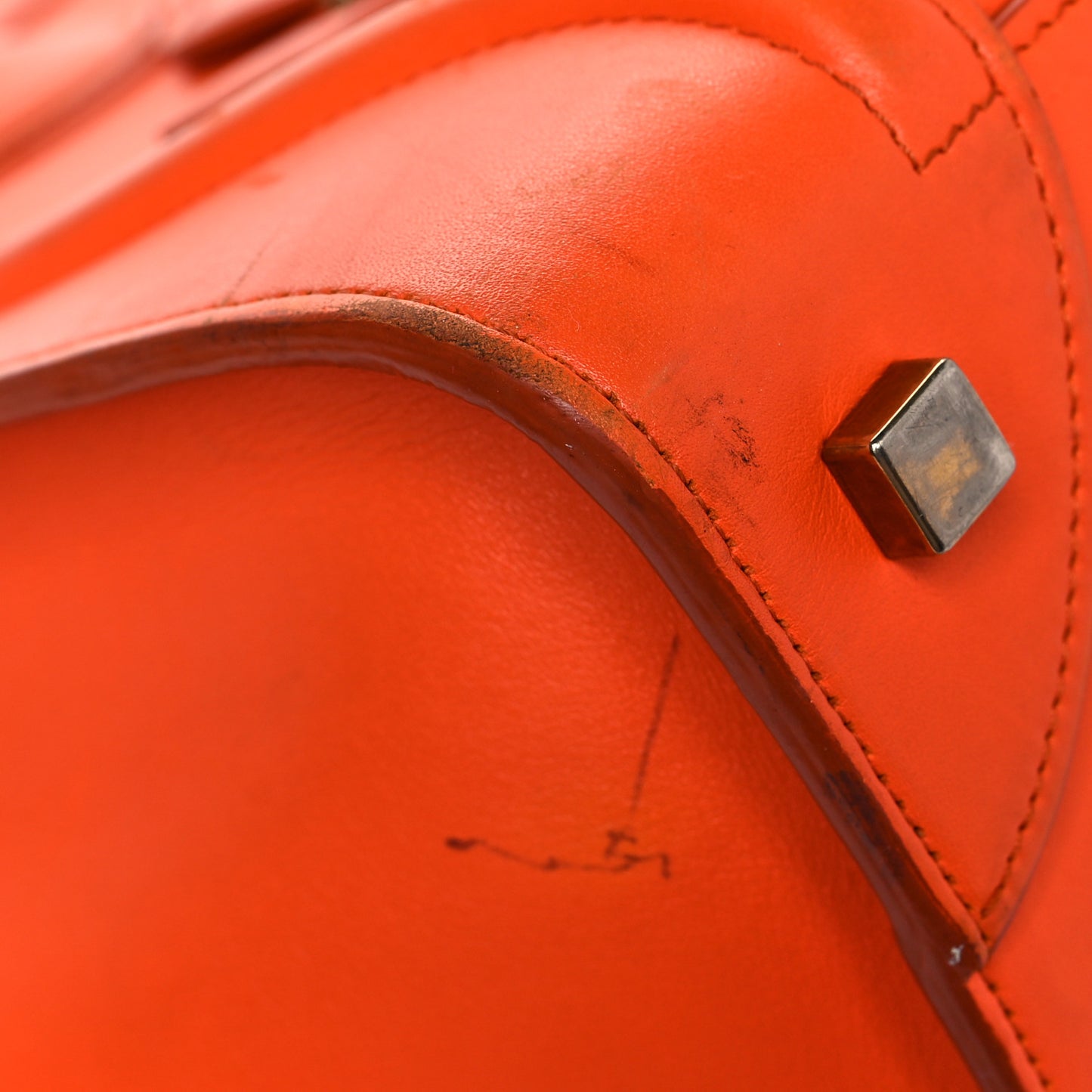 Smooth Calfskin Mini Luggage Orange