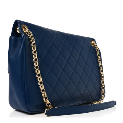 Chanel Lambskin Quilted Large Chic With Me Flap Navy 2 of 9