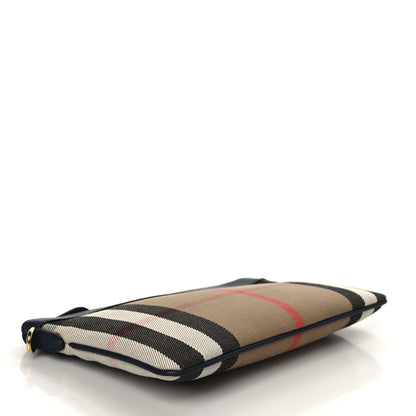 Burberry House Check Derby Peyton Crossbody Clutch Bag Navy 4 of 8
