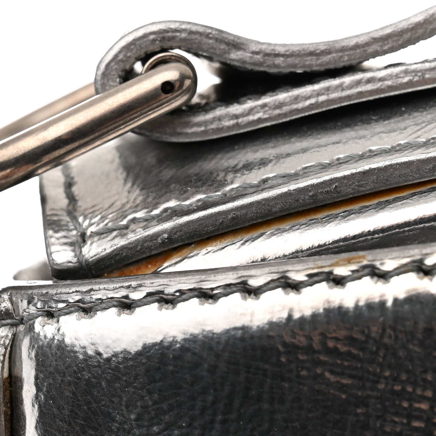 Balenciaga Smooth Metallic Calfskin Large Lindsay Shoulder Bag Silver 18 of 20