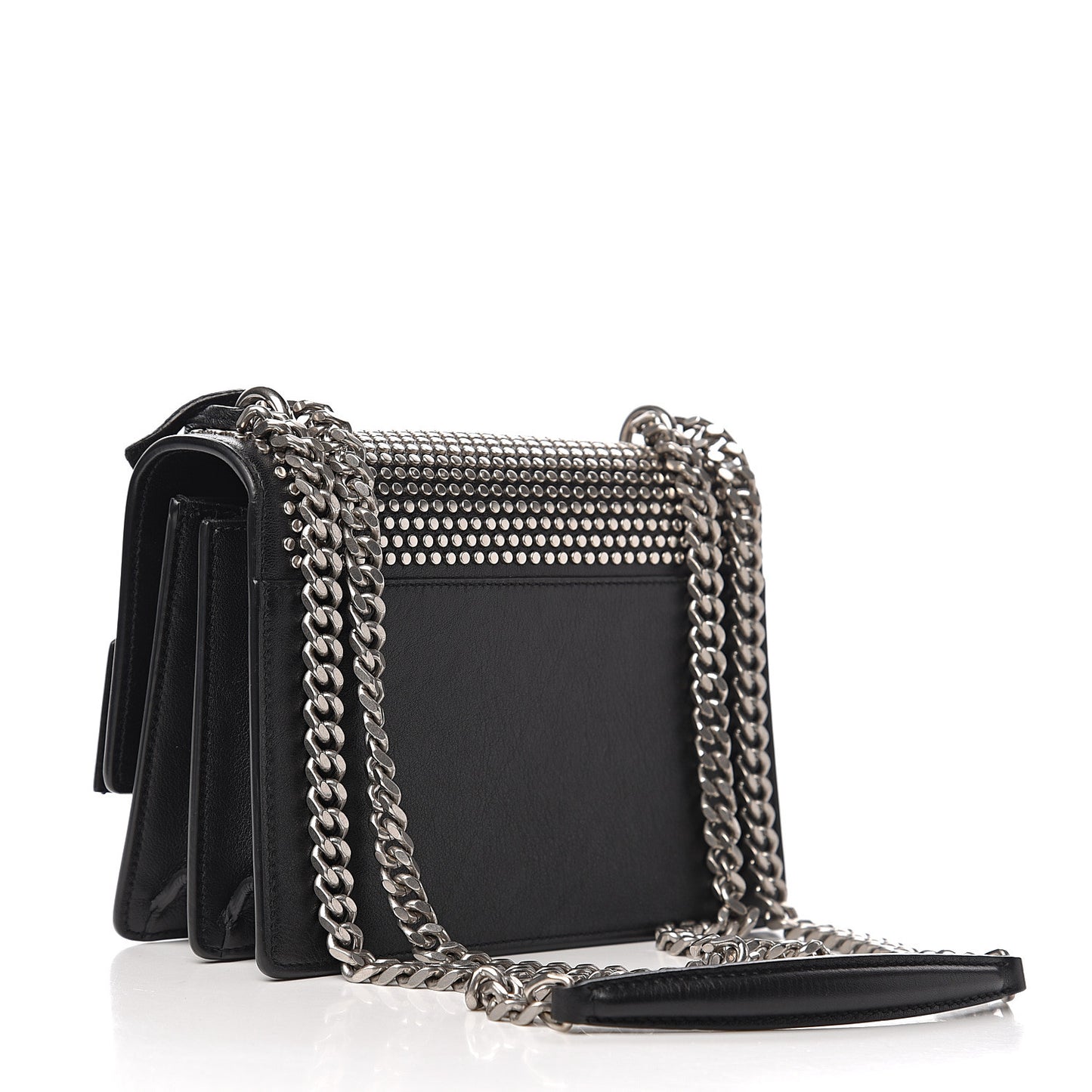 Calfskin Studded Small Monogram Sunset Black