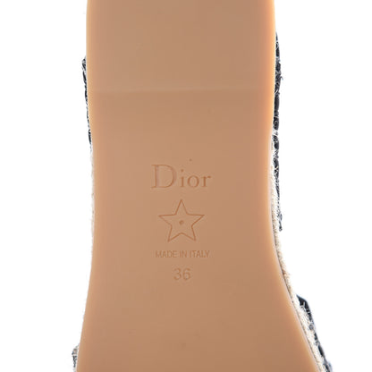 Christian Dior Calfskin Nicely-D Ankle Tie Espadrilles Flats 36 Black 7 of 8