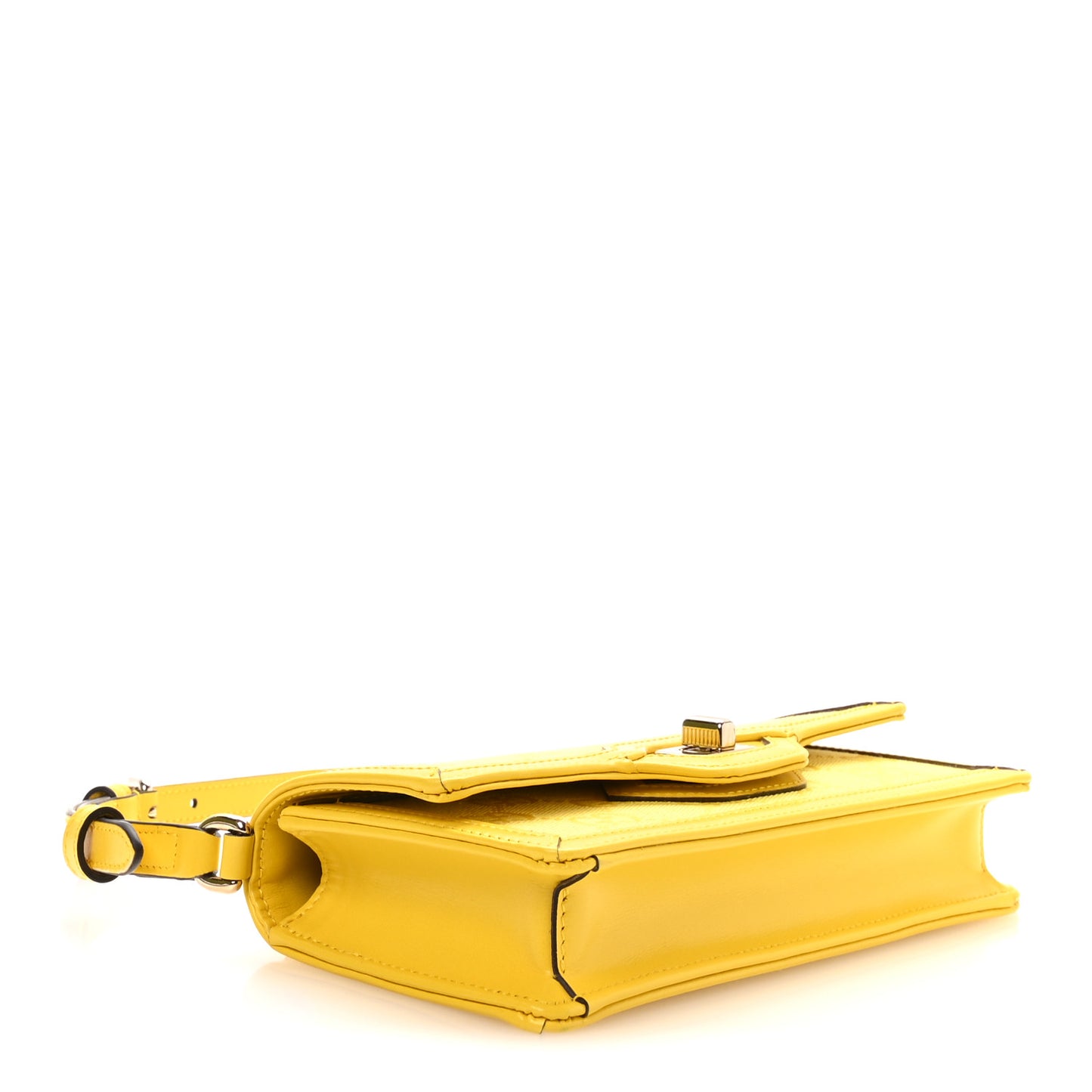 GG Monogram Scratch Lux Calfskin Mini Luce Shoulder Bag Yellow